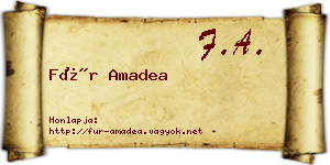 Für Amadea névjegykártya